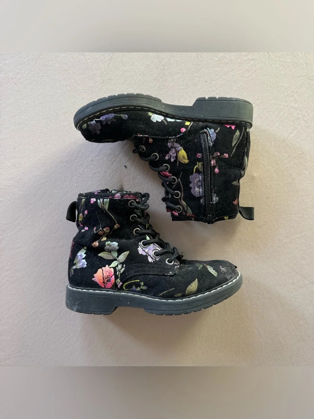 Girls Steve Madden BETTYY Floral LACE-UP BOOTS